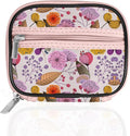 Serfeymi Weekly Travel Pill Organizer Pill Case for Purse with Removable 7 Day Pill Box, Fashionable Travel Medicine Organizer Pill Container for Medicine, Vitamin, Supplement - Bloom 03