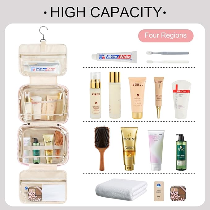 TOPEAST Travel Toiletry Bag Initial Makeup Bag for Teen Girls - Birthday Gifts for 7 8 9 10 11 12 13 14 15 16 17 18 Year Old Girls, Teen Girl Gifts Trendy Stuff - Letter R, Blue