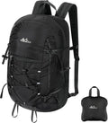 MoKo Hiking Backpack, 40L Large Capacity Camping Backpack with Multiple Pockets, Tear-Resistant Travel Daypack for Men Women, Packable and Lightweight Hiking Daypack for Travel Camping Outdoor, Black