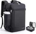 SHOWKOO Travel Backpack For Man Women, Airline Approved Carry On Laptop Backpack For Business, 40L Expandable Large Capacity Backpack, Black