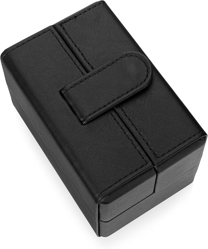 Single Travel Watch Case - Vintage Inspired - Exterior, Soft Microfiber Lining, Fits Up to 42mm Watches - Vegan Leather - Reliable Storage for Home or Travel