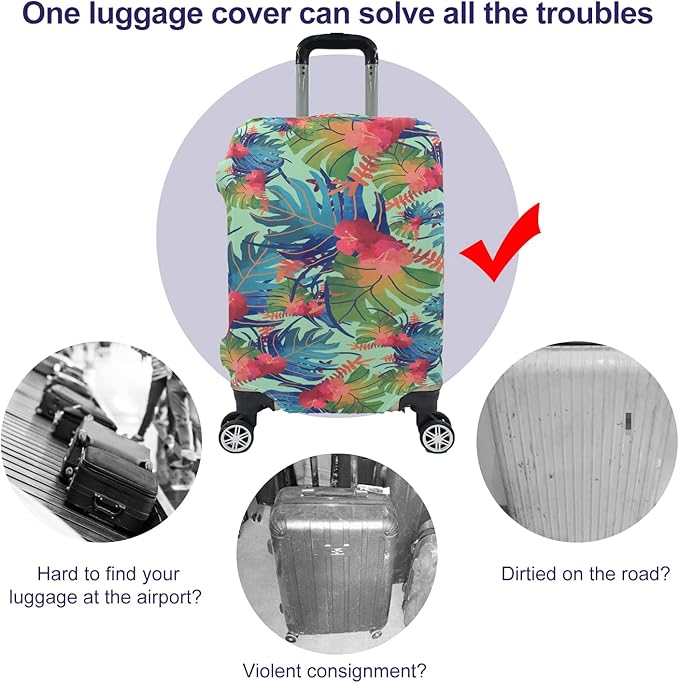 Travel Luggage Cover, Suitcase Protector Bag Fits 29-30 Inch Luggage Colorfulmaple