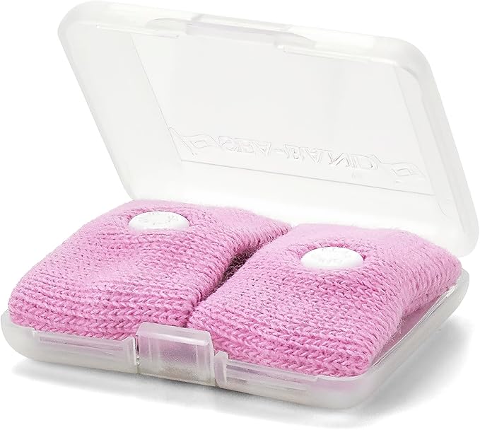 Sea-Band Anti-Nausea Acupressure Wristband for Motion & Morning Sickness - 1 Pair Pink