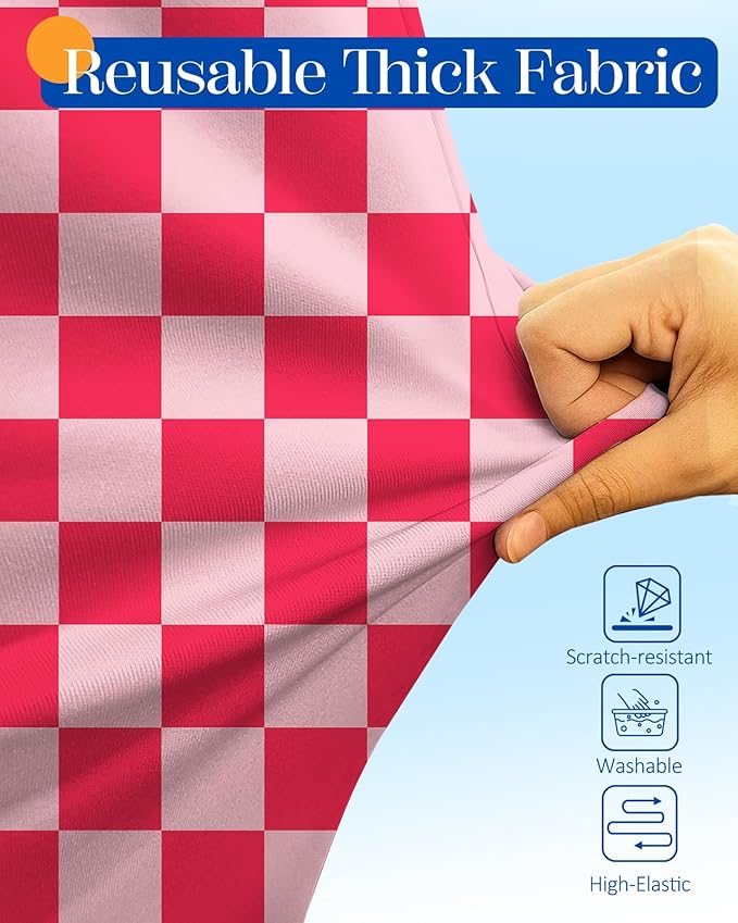 Slohif Luggage Cover for Suitcase Tsa Approved Protector - Luggage Sleeve Large Suit Case Cover Travel Stretch Baggage Case Protective Washable Fit 18-20 Inch Checkered XS