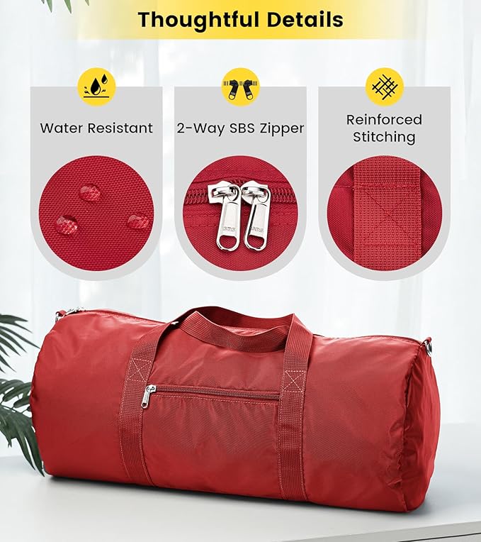 Vorspack Duffel Bag 20-24-28 Inches Foldable Gym Bag for Men Women Duffle Bag Lightweight with Inner Pocket for Travel Sports