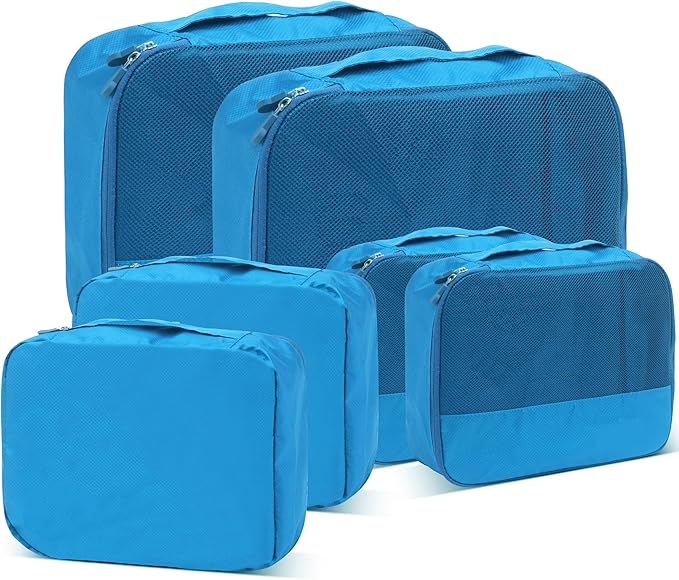 DoubleTrip Extra Large Packing Cubes for Travel Suitcase Organizer - Fit 28inch Luggage Set of 6 with 3 Sizes Travel Cubes Space Saver Baggage Bag