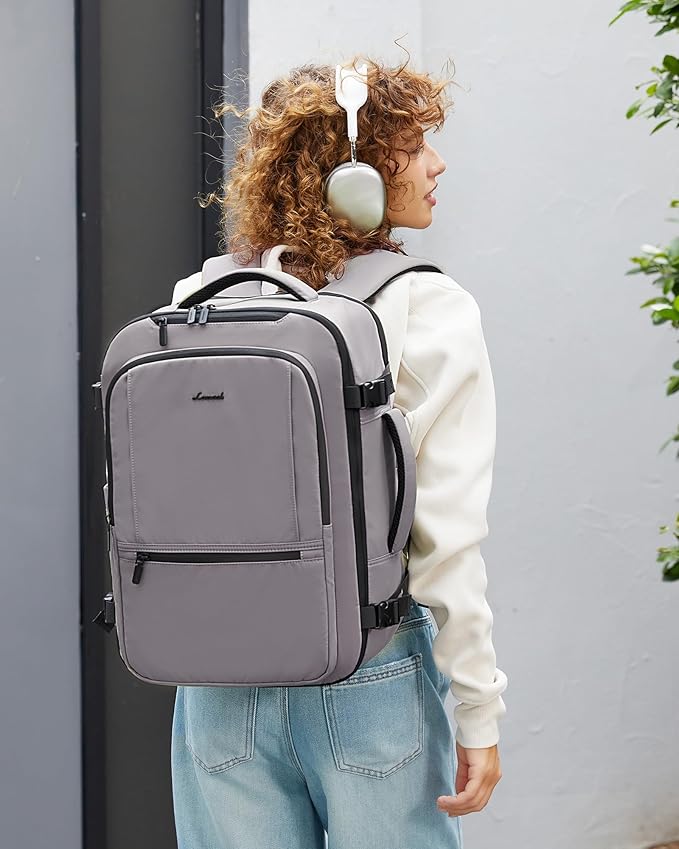 LOVEVOOK Travel Backpack for Women & Men, 60L Large Carry On Backpack Airline Approved, TSA Personal Item Weekender Bag, Water Resistant Laptop Backpacks with 3 Packing Cubes for Travel Essentials