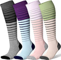 LEVSOX Compression Socks for Pregnant Women 20-30 mmHg Knee High Cute Funny Mens Supports Socks for Nurses, Medical, Travel