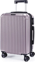 LIGHT FLIGHT Carry On Luggage 22x14x9 Airline Approved, Durable Hard Shell Carry On Suitcases with Wheels, Expandable Hardside Lightweight Travel Luggage with TSA Lock 20 Inch Carry on, Rose Purple