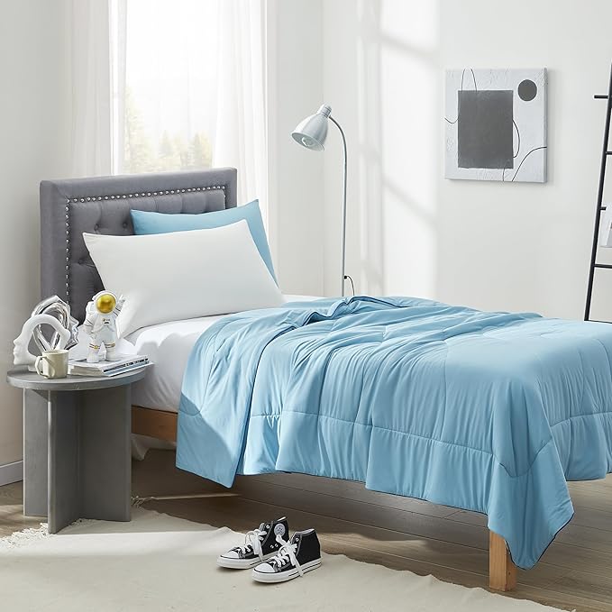 Dream Valley® Outlast® Deepsleep Cooling Comforter, Twin Size, NASA-Grade Space Technology Cooling Blanket for Hot Sleepers Night Sweats, Q-Max > 0.45 Aerocool™ Breathable, Dream Blue, 68"x90"