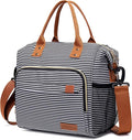 TuErCao Lunch Bag Women Insulated Lunch Box for Work Leakproof Soft Cooler for Picnic Travel Road Trips, Loncheras para Mujer Adult, Stripes