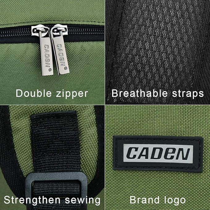 CADeN Camera Backpack Bag Professional for DSLR/SLR Mirrorless Camera Waterproof, Camera Case Compatible for Sony Canon Nikon Camera and Lens Tripod Accessories Green