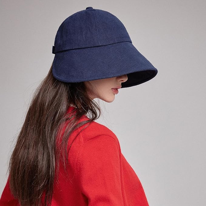 Linen Victorian Bonnet Hat Sun Cap, Foldable Summer Visor | New Katy