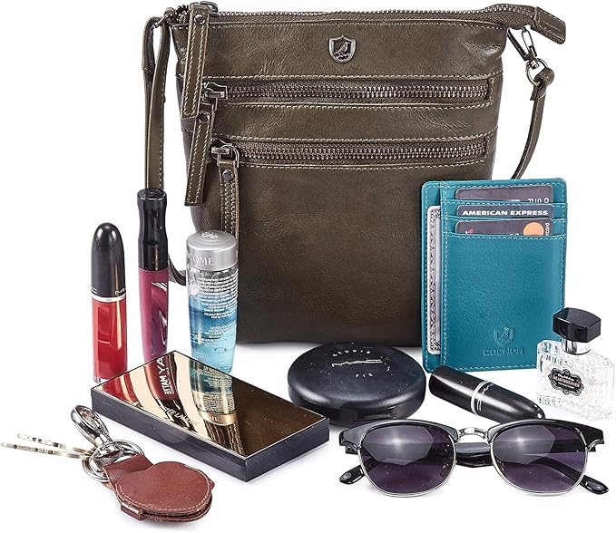 Crossbody Sling Bag for Women Small Real Leather Purse Vintage Travel Crossover Shoulder Bag Handmade