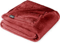 Bare Home Fleece Blanket - Twin/Twin Extra Long - Ultra-Soft Lightweight for Bed, Sofa, and Couch - Luxury Microplush - Cozy Warm Blanket (Twin/Twin XL, Rosewood)