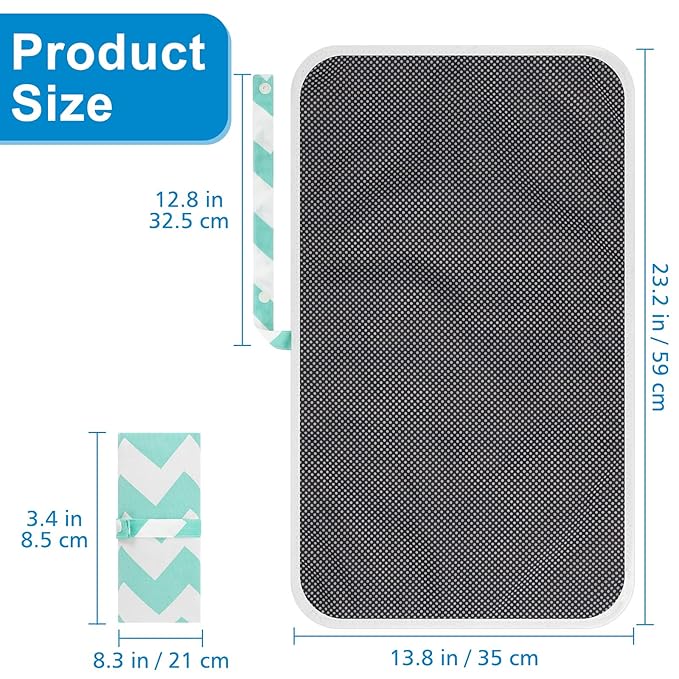 Accmor Portable Diaper Changing Pad, Waterproof Foldable Baby Changing Mat for Travel, Baby Essentials Shower Registry Gifts