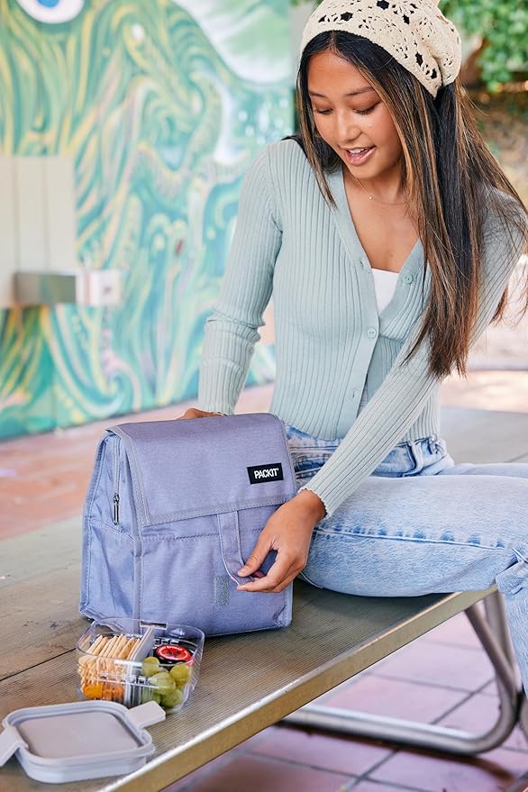 Freezable Lunch Bag, Aqua Tie Dye