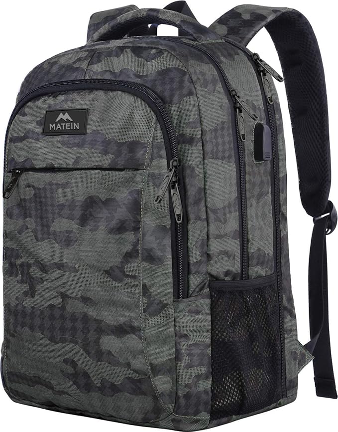 MATEIN 17.3 Inch Computer Backpack, Extra Large TSA Friendly Travel Laptop Backpack with USB Charging Port, Anti Theft Carry On Flight Approved Business Work College Backpack Bag for Men Women Gift