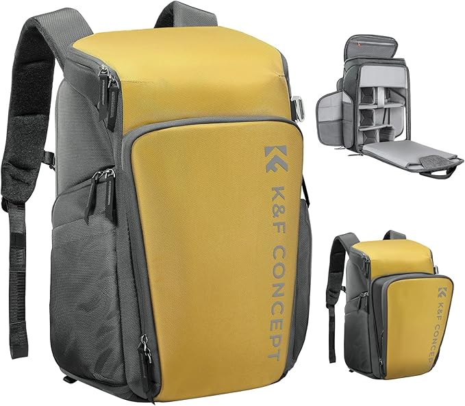K&F CONCEPT Professional Camera bags for photographers 25L Large Capacity Camera Case Waterproof Photography Camera Backpack for Dslr Cameras
