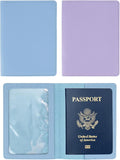2 Pack Passport covers and Vaccine Card Holder PU Leather Passport Wallet Vaccine Case Protector Slot Travel Passport Wallets for Women & Men (Color 1)