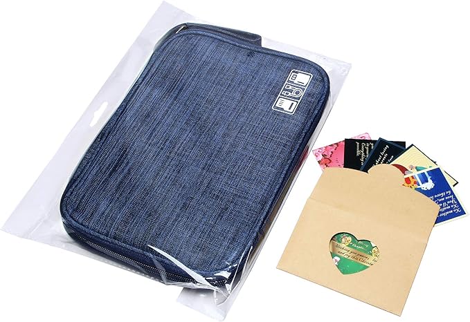 CILLA Travel Cord Organizer Case, Portable Waterproof Storage Bag for Charger, Cord, USB, Power Bank, Earphone, SD Card, Travel Essentials