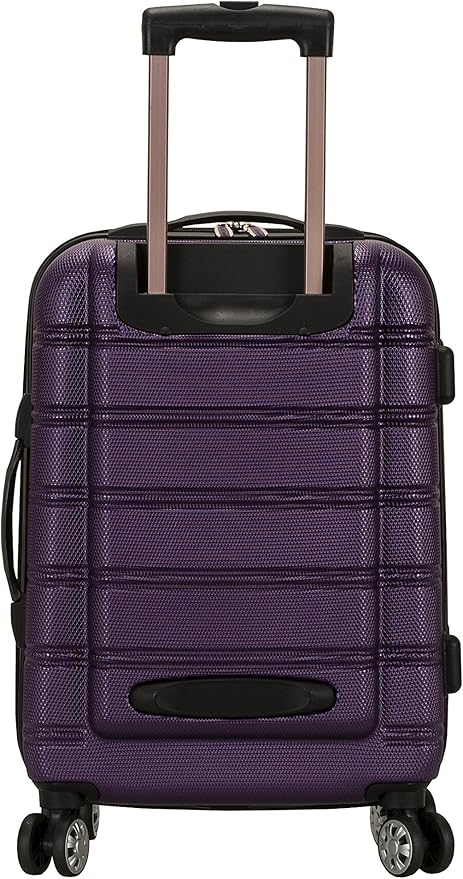 Rockland Melbourne Hardside Expandable Luggage with Spinner Wheels, Purple, 2 Piece (20/28)