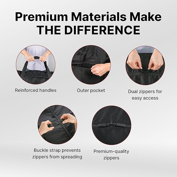 Plago Professional Quality Nylon Extra Large Duffel Bag, Lightweight Foldable Water Repellent, Cargo for Travel, Folding Bike, Tent Mattress Closet Storage (XXL: 173L capacity (35"" x 26"" x 11.8""))