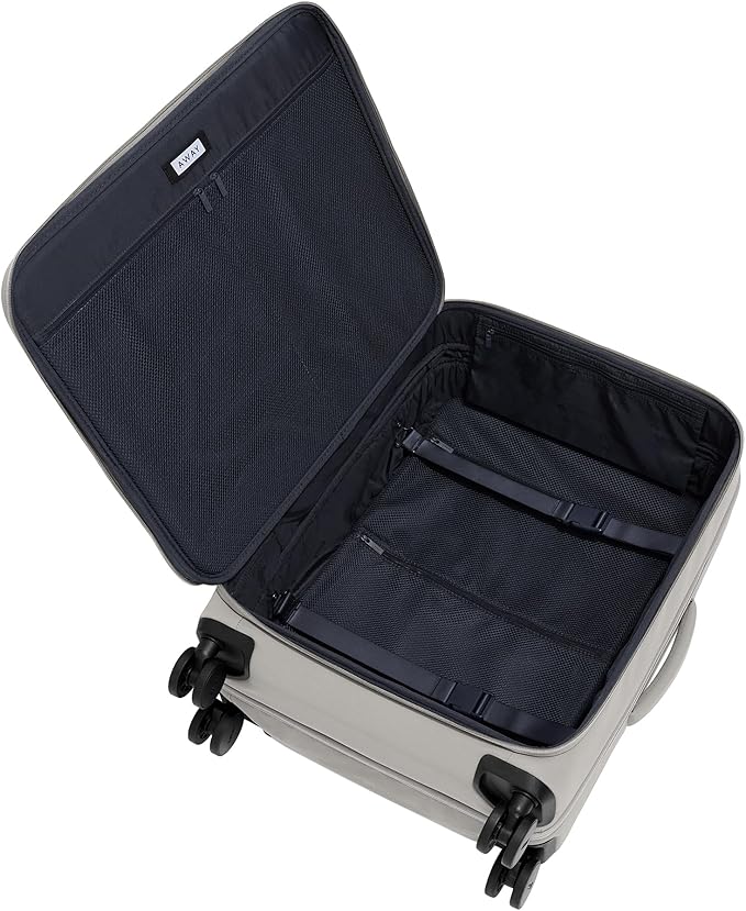 Away Softside Medium Checked Suitcase, 26 Inch Lightweight, Expandable Luggage For Men & Women, Durable Nylon Exterior, TSA Approved Lock, Ideal For Trips 1-2 Weeks, Cloud Gray