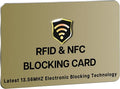 SaiTech IT RFID Cards One Card Protects Entire Wallet Purse For Men & Women, Contactless Bank Debit Credit Card Protector ID ATM Guard Card – Golden (1 Pcs Golden)