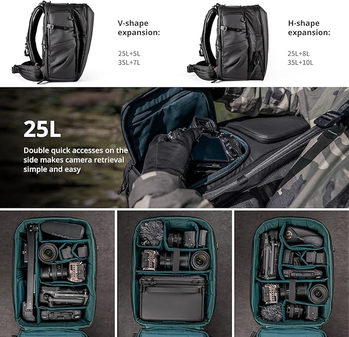 PGYTECH OneMo 2 Camera Backpack with Shoulder Bag for Photographers
