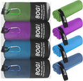 BOGI 4 Pack(8 pcs) Microfiber Travel Sports Towel-Quick Dry Towel, Soft Lightweight Microfiber Camping Towel Absorbent Compact Travel Towel for Camping Gym Beach Bath Yoga Swimming Backpacking-X Large