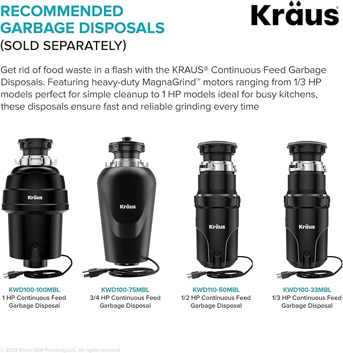 KRAUS Kore 23-Inch Undermount Workstation Single Bowl 16 Gauge Deep Laundry Utility Stainless Steel Kitchen Sink with Accessories, KWU100-23L