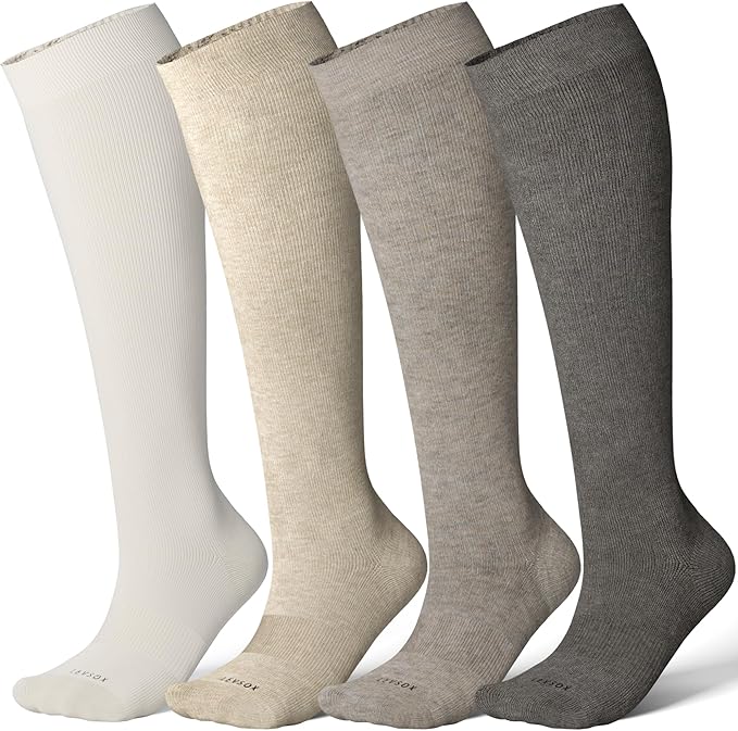 LEVSOX Compression Socks for Pregnant Women 20-30 mmHg Knee High Cute Funny Mens Supports Socks for Nurses, Medical, Travel