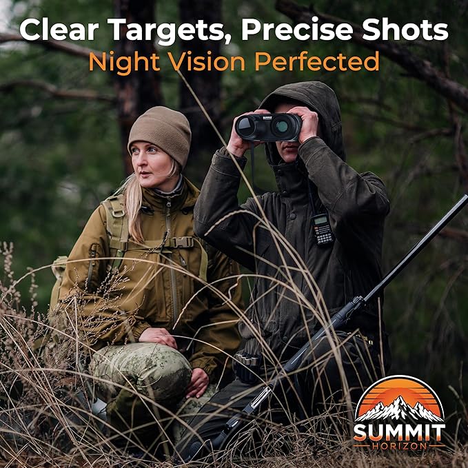 4k Night Vision Goggles for Adults - Hunting Night Vision Binoculars with Camera, Tripod, 32GB FT Card, Compass - 8X Zoom Infrared Goggles Digital Binoculars, Nightvision for Camp