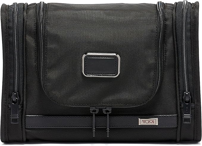 TUMI - Alpha Hanging Travel Kit - Toiletries and Cosmetics Organizer - Travel Essentials Bag with Hooks & Pockets - Black