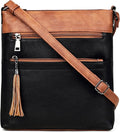 MASINTOR Crossbody Purses for Women, Multi Pocket Casual Crossbody Bag, Adjustable Strap Shoulder Bag with Tassel