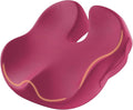 ProtoArc Seat Cushion, Office Chair Cushion for Sciatica, Coccyx Cushion, Ergonomic Memory Foam Seat Cushion for Car, Home, Pressure Relief Pad for Hip, Tailbone, All Day Comfort - Rose