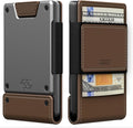 PROOF Wallet | Slim Minimalist Wallets for Men | Leather & Metal | RFID Wallet | Front/Back Pocket | Gift Box | Veteran Owned