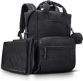 VONAL Diaper Bag Backpack, Lightweight Baby Diaper Bags, Travel Large Diaper Bag with Changing Station, Black Diaper Backpack for Boys Girls Newborn with Insulated Pockets, Stroller Straps