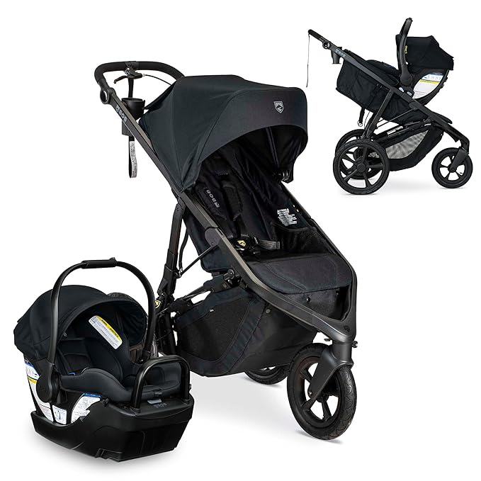 BOB Gear Wayfinder Travel System, Infant Car Seat and Stroller Combo, Nightfall