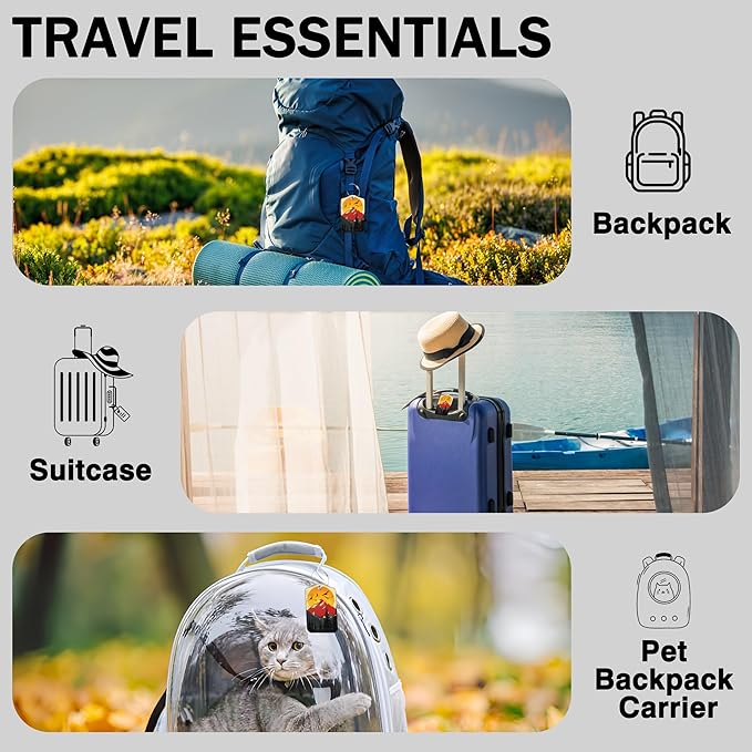 2 Pack Luggage Tags for Suitcases Mountain Landscape at Sunset Leather Luggage Tags Privacy Cover ID Label with Stainless Steel Loop and Address Card for Women Men Travel Bag Backpack