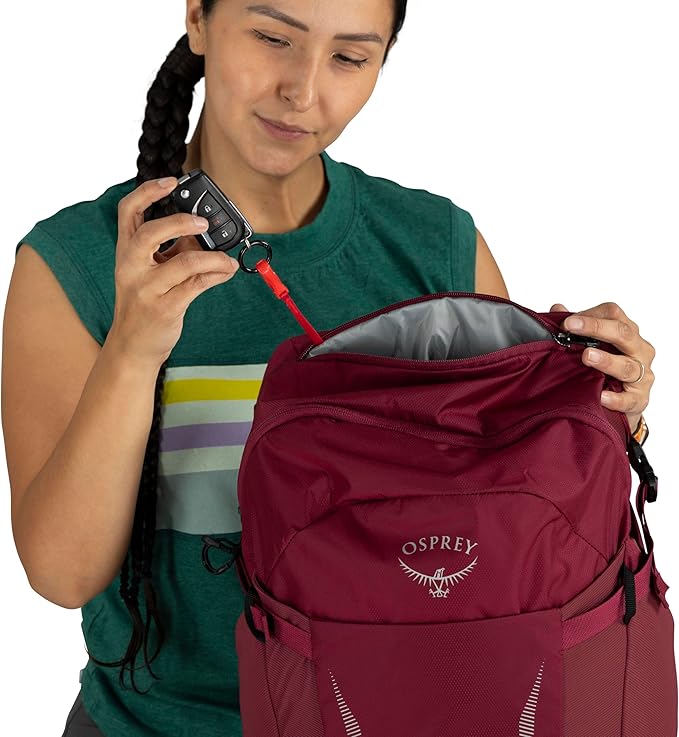 Osprey Hikelite 28L Unisex Hiking Backpack, Chameleon/Black, M/L