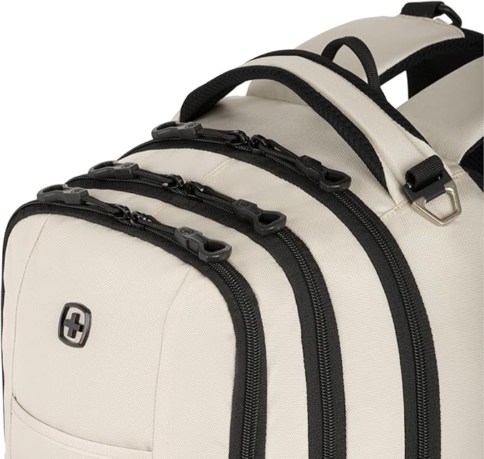 SwissGear Cecil 5505 Laptop Backpack, Cream/Black, 18-Inch