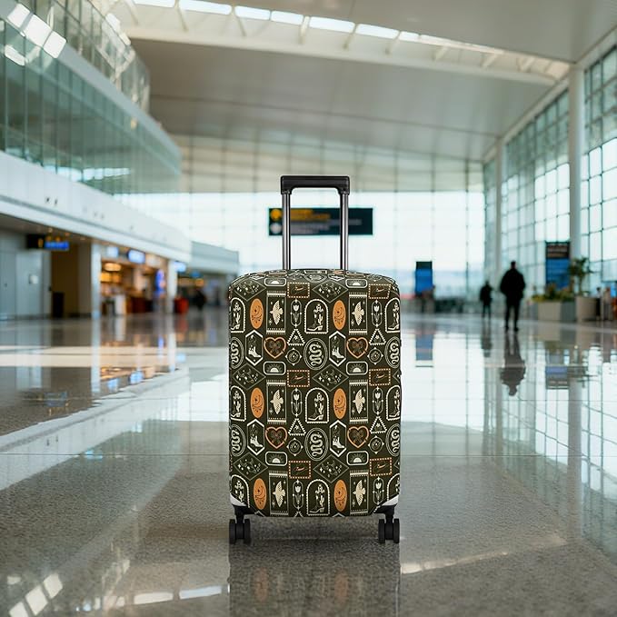HYPER VENTURE Washable Luggage Cover - Fashion Suitcase Protector Fits 27-30 Inch Luggage (Wilderness Mark, L)