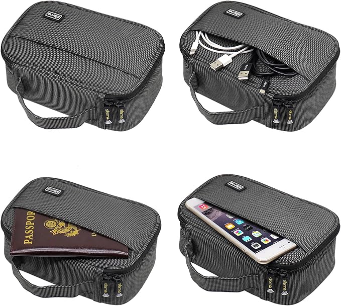 sisma Travel Electronics Organizer Tech Accessories Case Small Carrying Bag for Charging Cables Phone Chargers USB Plugs Power Cords Earbuds Adapter - Special Edition