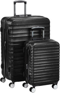 Amazon Basics 2 Piece Set (20", 28") With TSA Locks, Hardshell Suitcases With Four Multi-directional Wheels, Expandable For Up to 25% More Space, With Scratch-Resistant Surface, Black