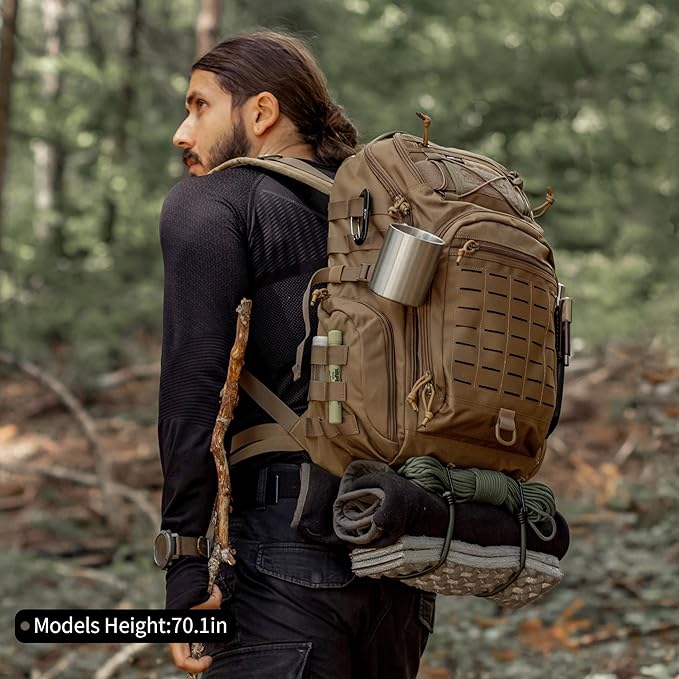 Mardingtop 30L Molle Military Backpack, Tactical Backpack for Men, Cordura Backpack for Hiking,Camping,Trekking