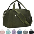 Narwey 18" Carry on Bag Underseat for Airplane with Wet Pocket Spirit Airlines Personal Item Bag Travel Duffel Bag Small Gym Bag Weekender Overnight for Women and Men (Army Green)