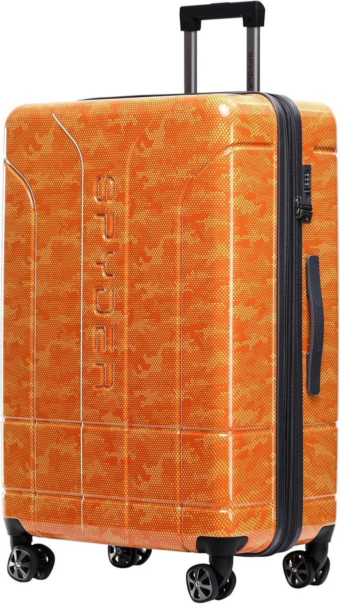 Spyder Matrix 29 Inch Large Luggage Expandable Hardside Upright Suitcase with 360° Spinner Wheels, TSA Approved Lock, Orange