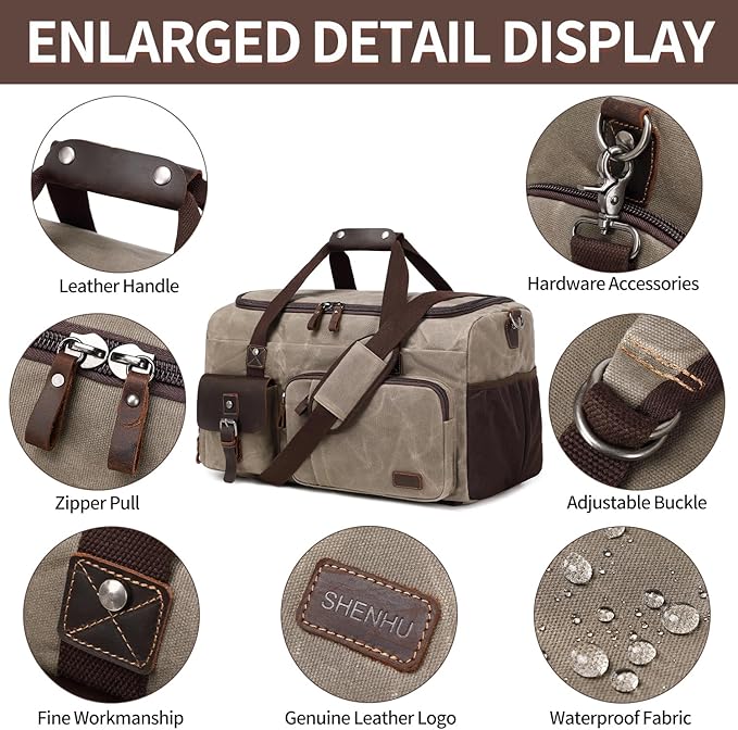 Travel Duffle Bag Weekender Bag with Shoe Compartment Overnight Bag for Men Travel Bag Carry On Lugguage Light Green